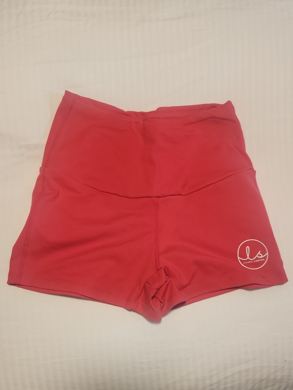 Ryderwear Coral-Red High Waist Women's Bike Shorts